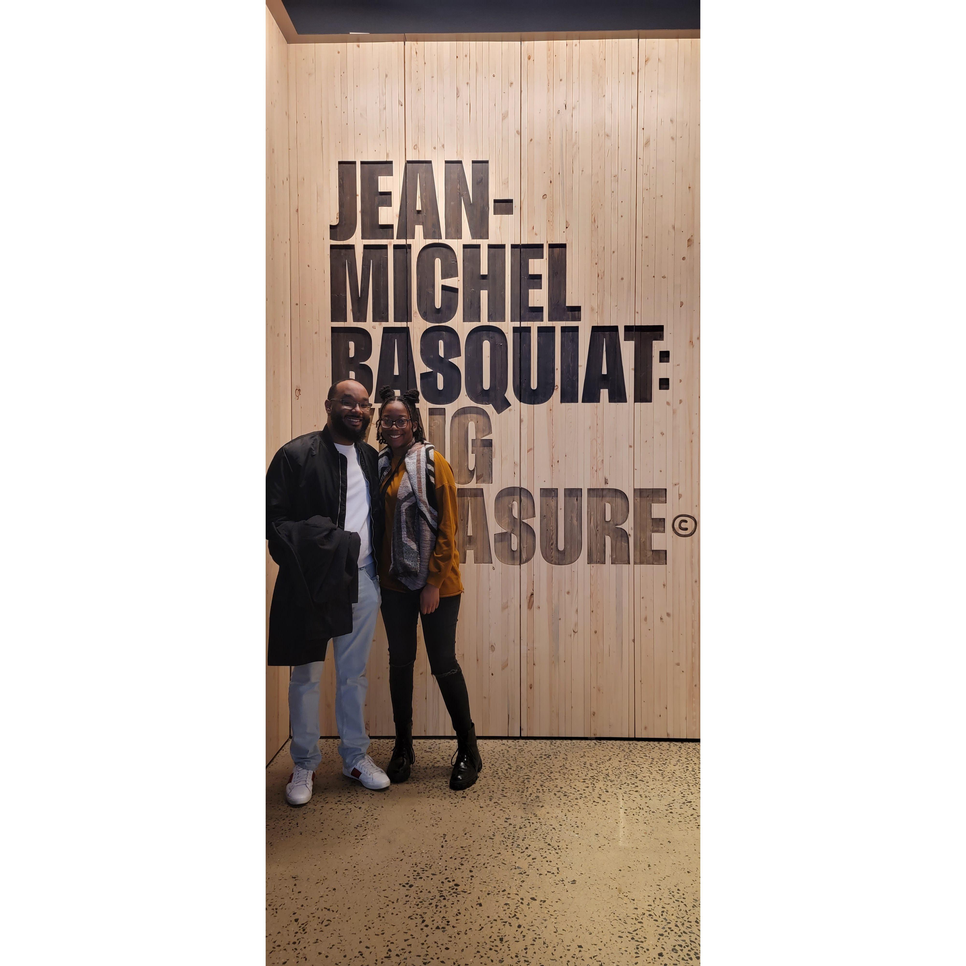 I surprised Greg with a visit to an art exhibit featuring his favorite artist, Jean-Michel Basquiat!