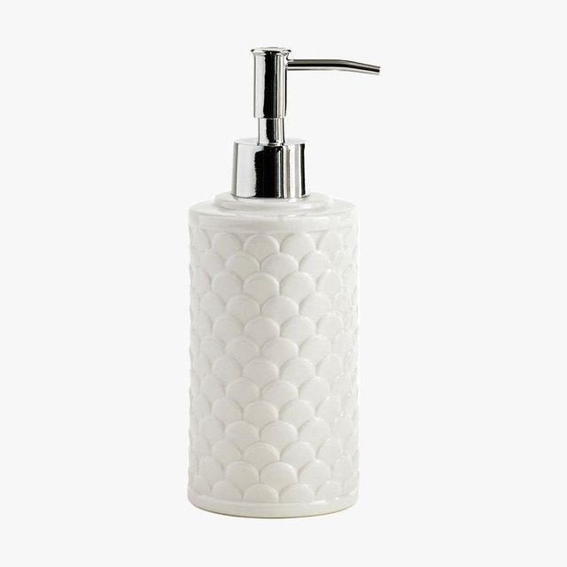 White Jolie Porcelain Lotion Dispenser