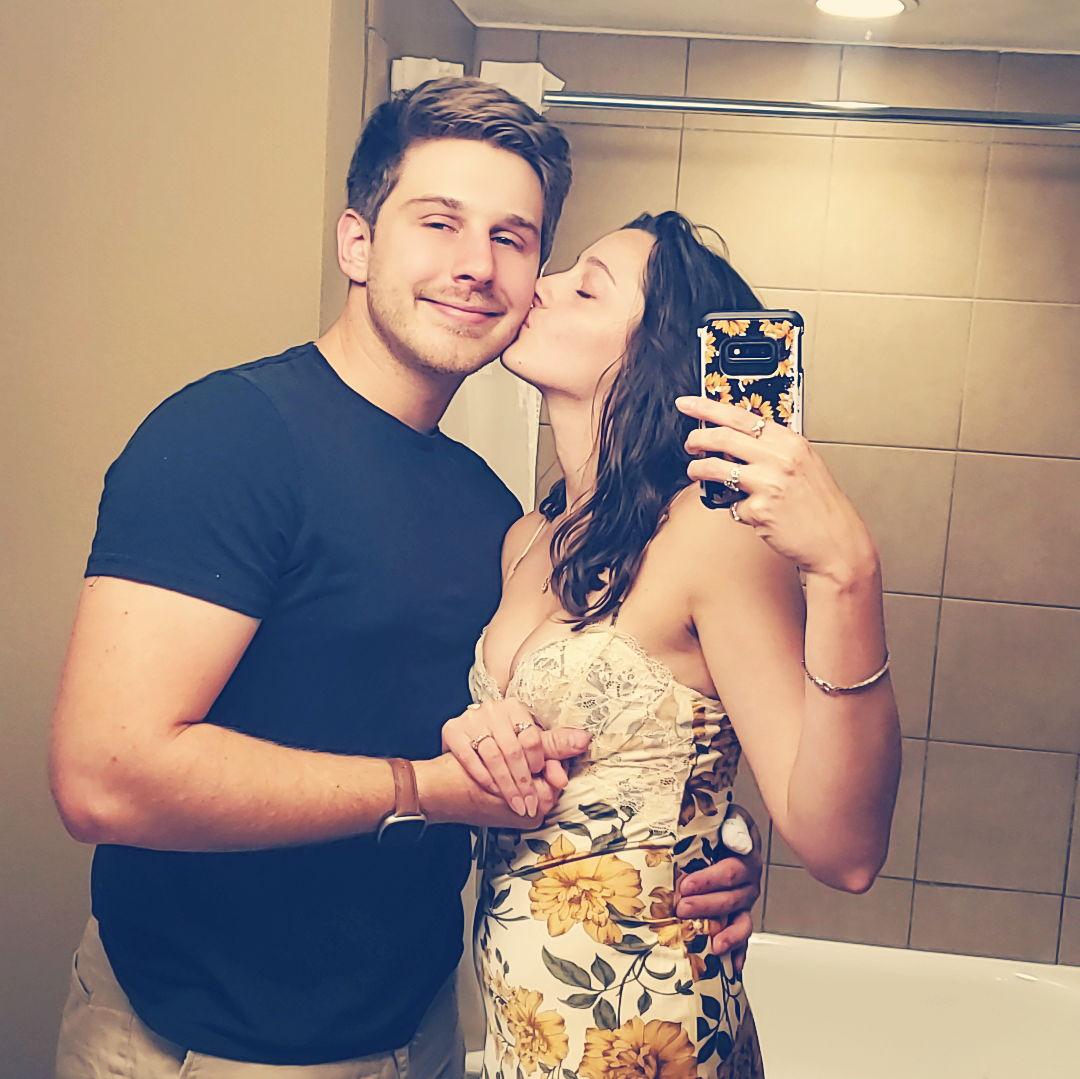 Bathroom Selfies the night before Jon and Chyenne Barr's wedding! October 2025