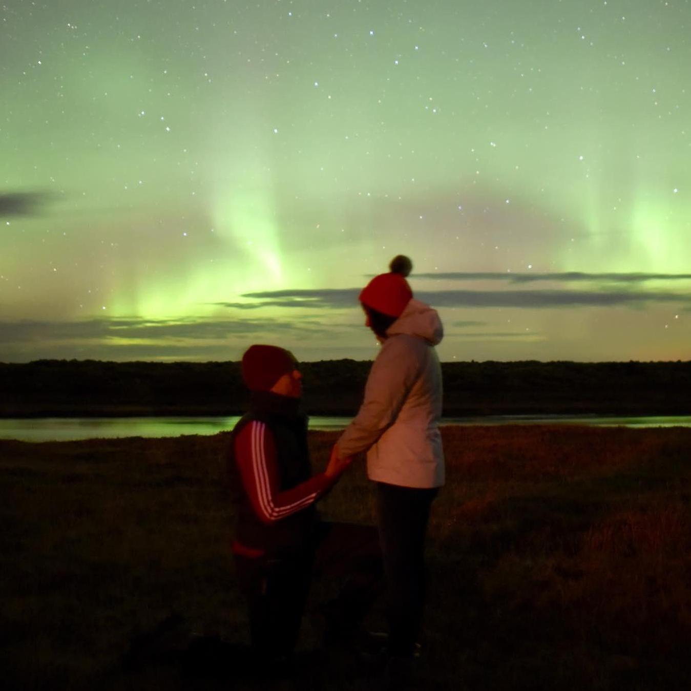 A few more months / years of travel and food adventures later, Dan got on one knee and proposed on a night when the northern lights were visible in Iceland. :)