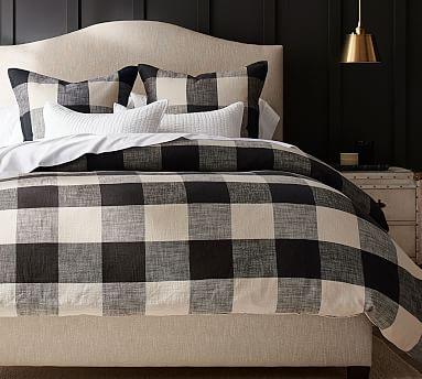 Charcoal Bryce Buffalo Check Cotton Duvet Cover