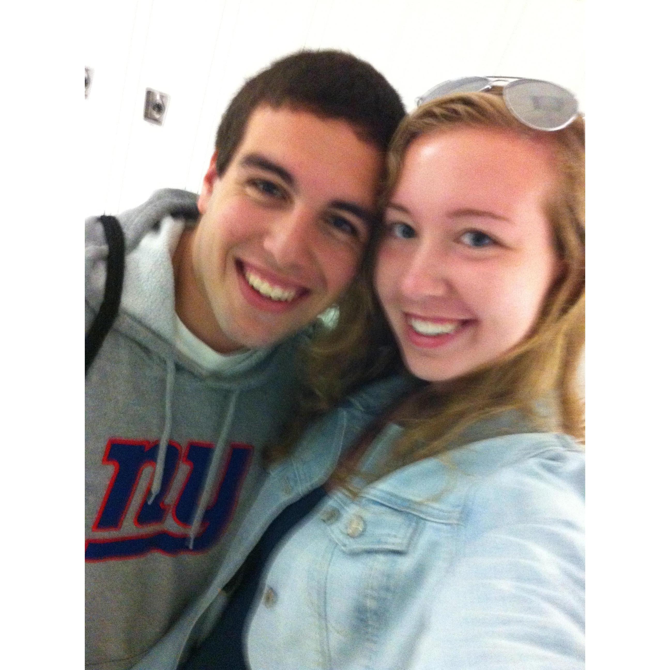 Senior year in front of Danielle's locker.
