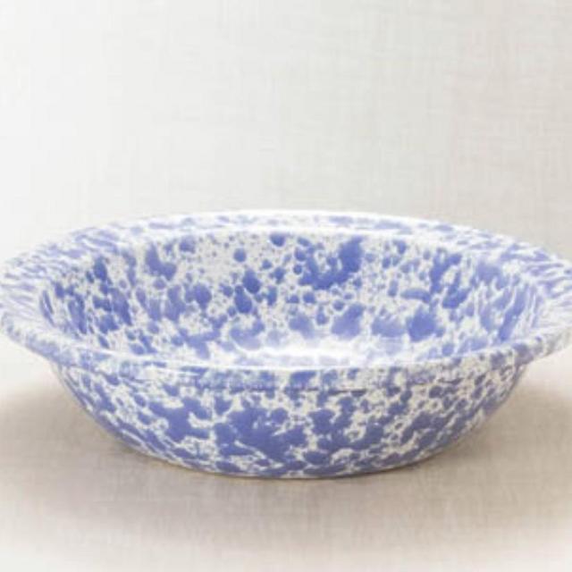 Rimmed Serving Bowl - Morning Glory Blue