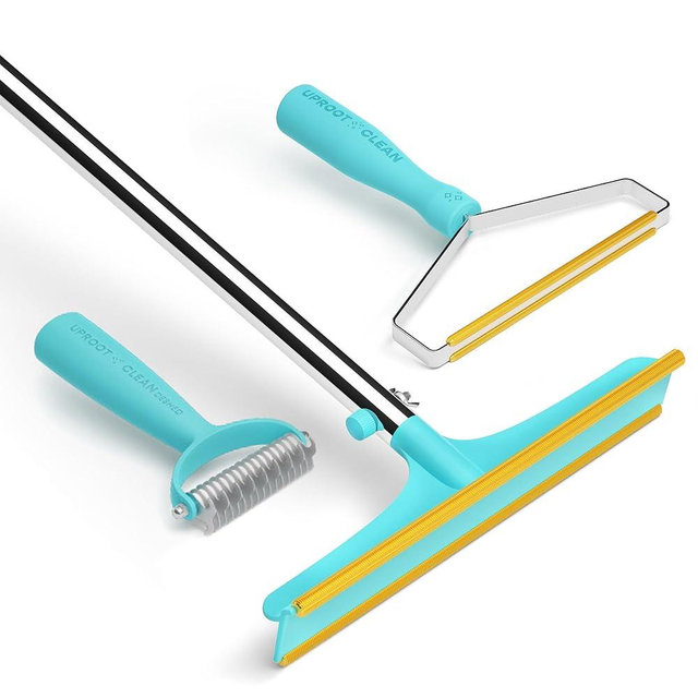 The Uproot Clean Deshedder Xtra, Pro, & Deshedder Bundle - Pet Hair Removal Tool & Dog Brush for Shedding Bundle - Easy Cat & Dog Hair Remover & Carpet Rake Set with Special Dog Grooming Brush!