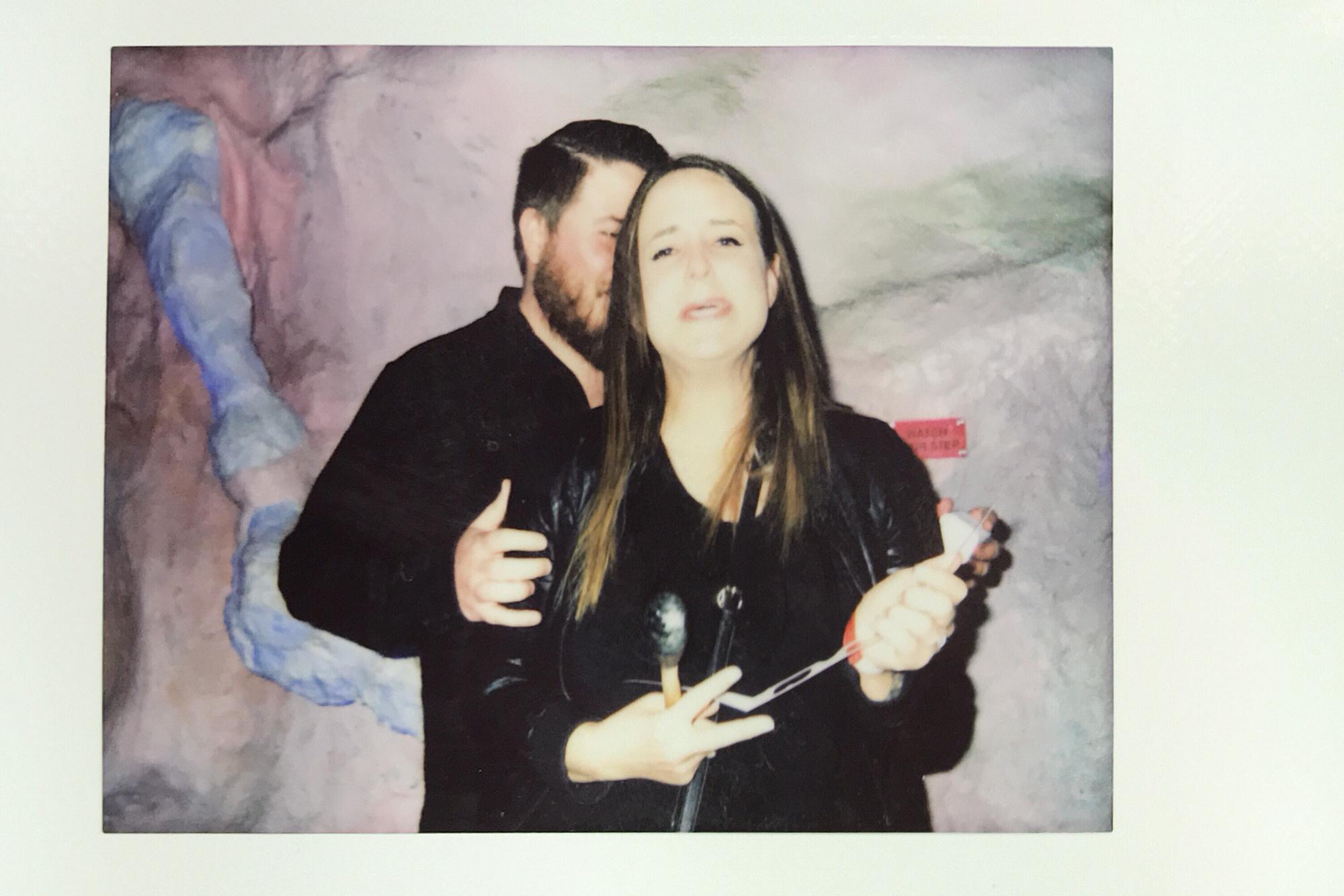 Moments after our engagement at Meow Wolf