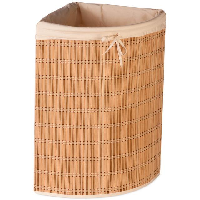 Honey Can Do Wicker Corner Laundry Hamper