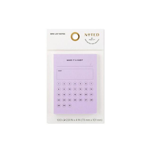 Post-it Habit Mini List Notes 4"x2.9" - Purple