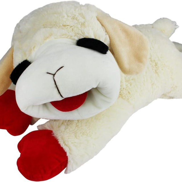 HDP Lambchop Plush Dog Toy 24" with Squeaker Color:White 24" Size:Pack of 1
