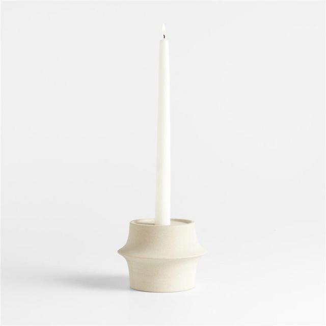 Carter Sandstone Taper/Pillar Candle Holder 6"