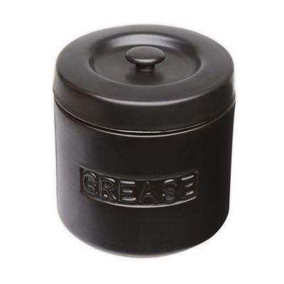 Fox Run™ Porcelain Grease Container in Matte Black