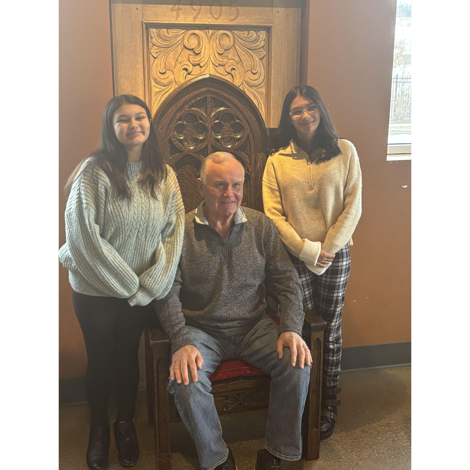 Dad and his granddaughters