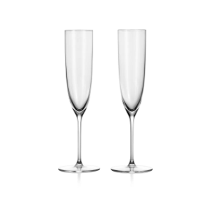 Tiffany & Co. Champagne Flutes in Crystal Glass, Set of Two
