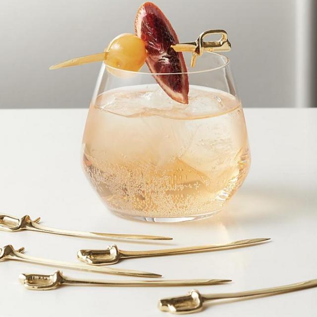 CB2 En Garde Gold Cocktail Picks Set of 6