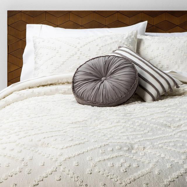 King 5pc Olympia Clipped Comforter Set White - Opalhouse™