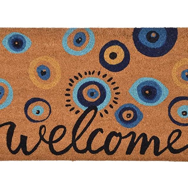 Walbrook Evil Eye Doormat - Evil Eye Decor Welcome Mat, Coco Coir Front Door Mat, Front Door Mats Outdoor, Welcome Mats Outdoor, Front Porch Decor, Outdoor Mat, Floor Mats