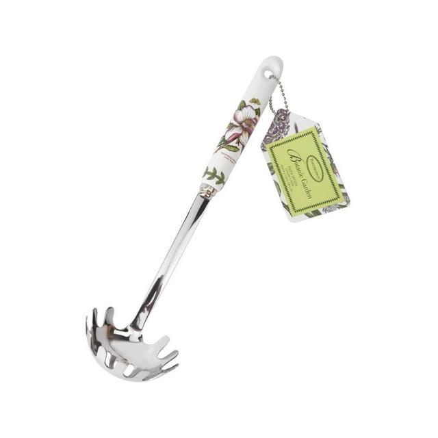 Portmeirion Botanic Garden Pasta Server, Spaghetti Fork for Cooking and Serving Pasta, Magnolia Floral Design, Stainless Steel with Porcelain Handle