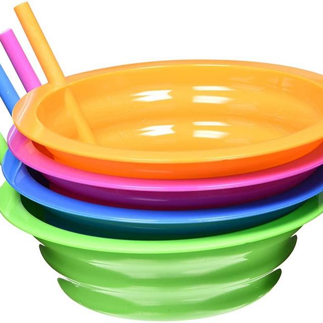 Arrow Plastic Sip-A-Bowl 22 oz, Assorted Colors - Pack of 4