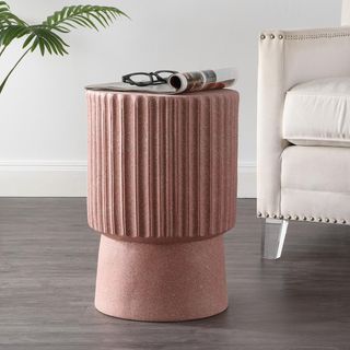 Louisa Modern Art Deco Tambour Accent Table