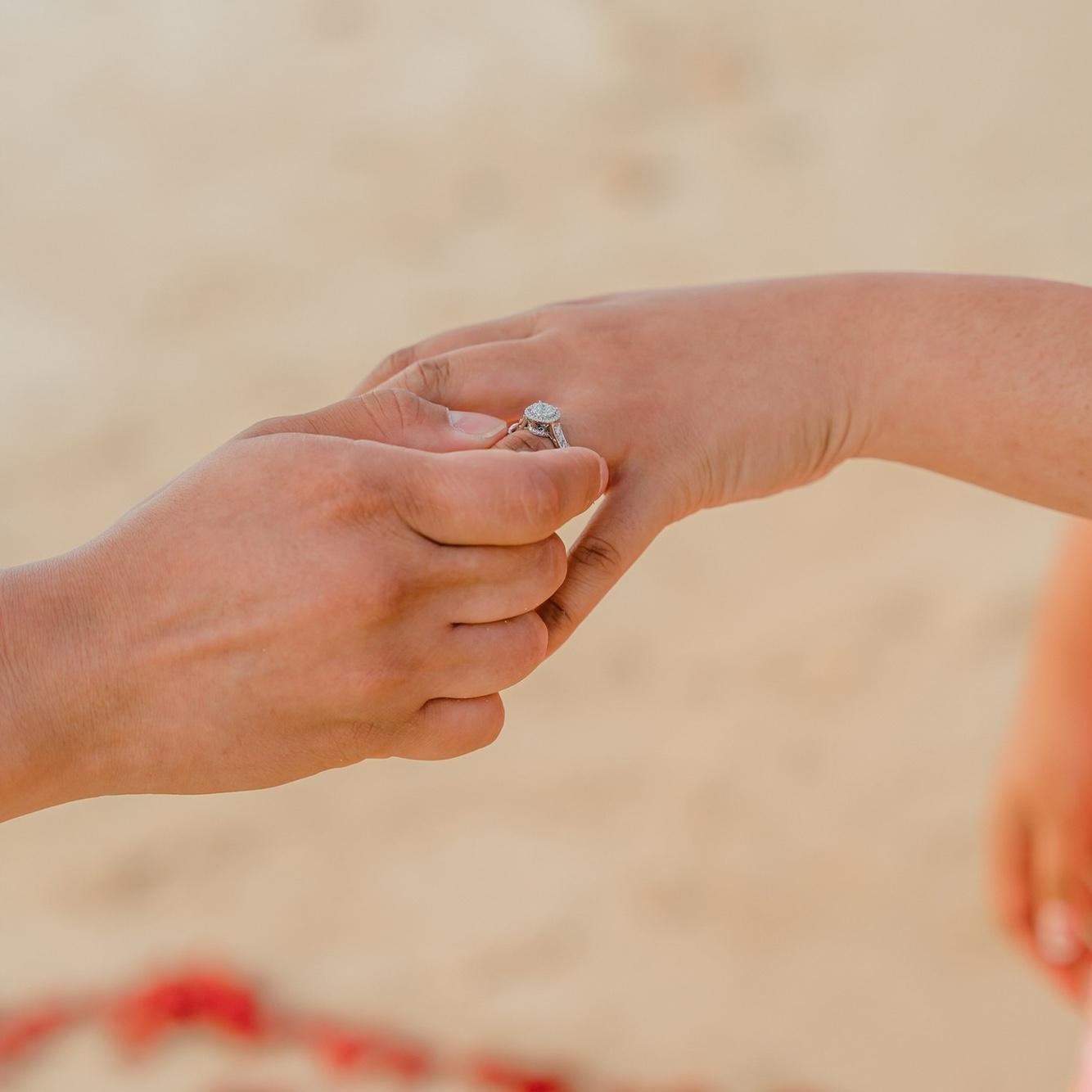 The engagement ring. Sal chose Fae’s ring from the Disney’s Majestic Princess collection unlike the other themed princess collections, this line is intended for you to create your own fairytale.