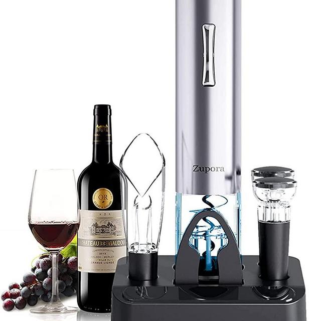 Electric Wine Opener Set, Electric Wine Bottle Opener Set Automatic Wine Opener Electric Corkscrew Wine Opener Electric Rechargeable, Electric Bottle Opener Electronic Wine Openers Christmas Gifts
