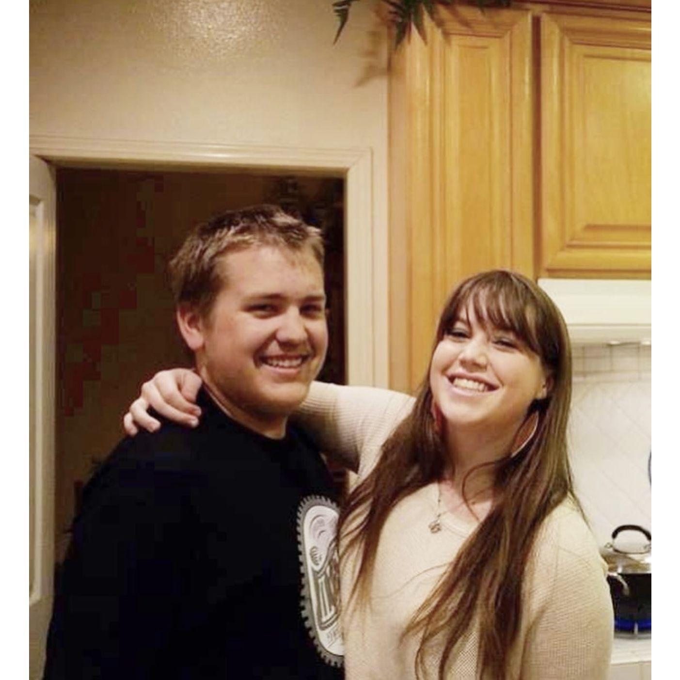Their first thanksgiving together in 2013. Bangs for life.