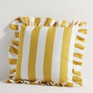 Maeve by Anthropologie Striped Ruffle Indoor/Outdoor Pillow