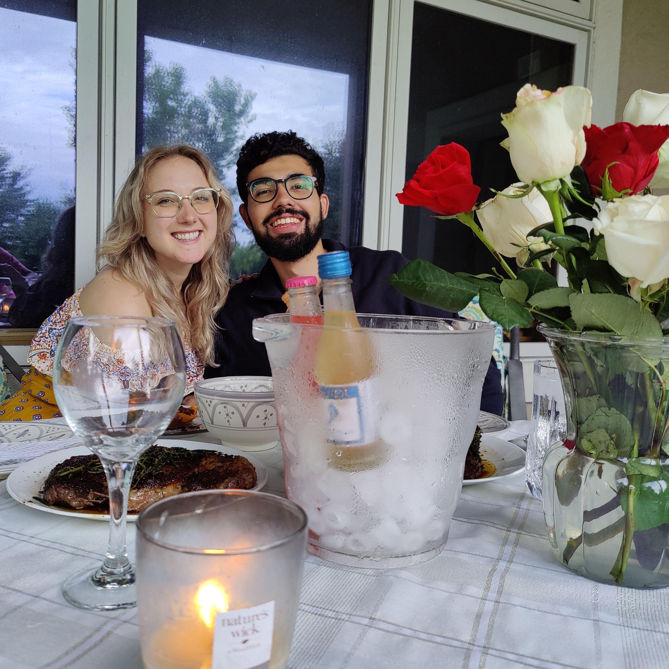 We celebrated our second anniversary outside (again during COVID)!!