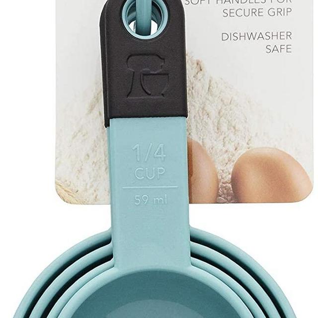 KitchenAid Classic Measuring Cups, Set of 4, Aqua Sky/Black