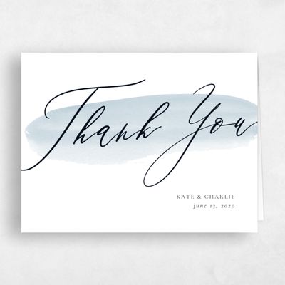 Blue Landscape Wedding Thank You - Violin