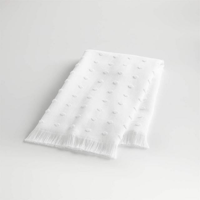 Dotty Organic White Guest Towel
