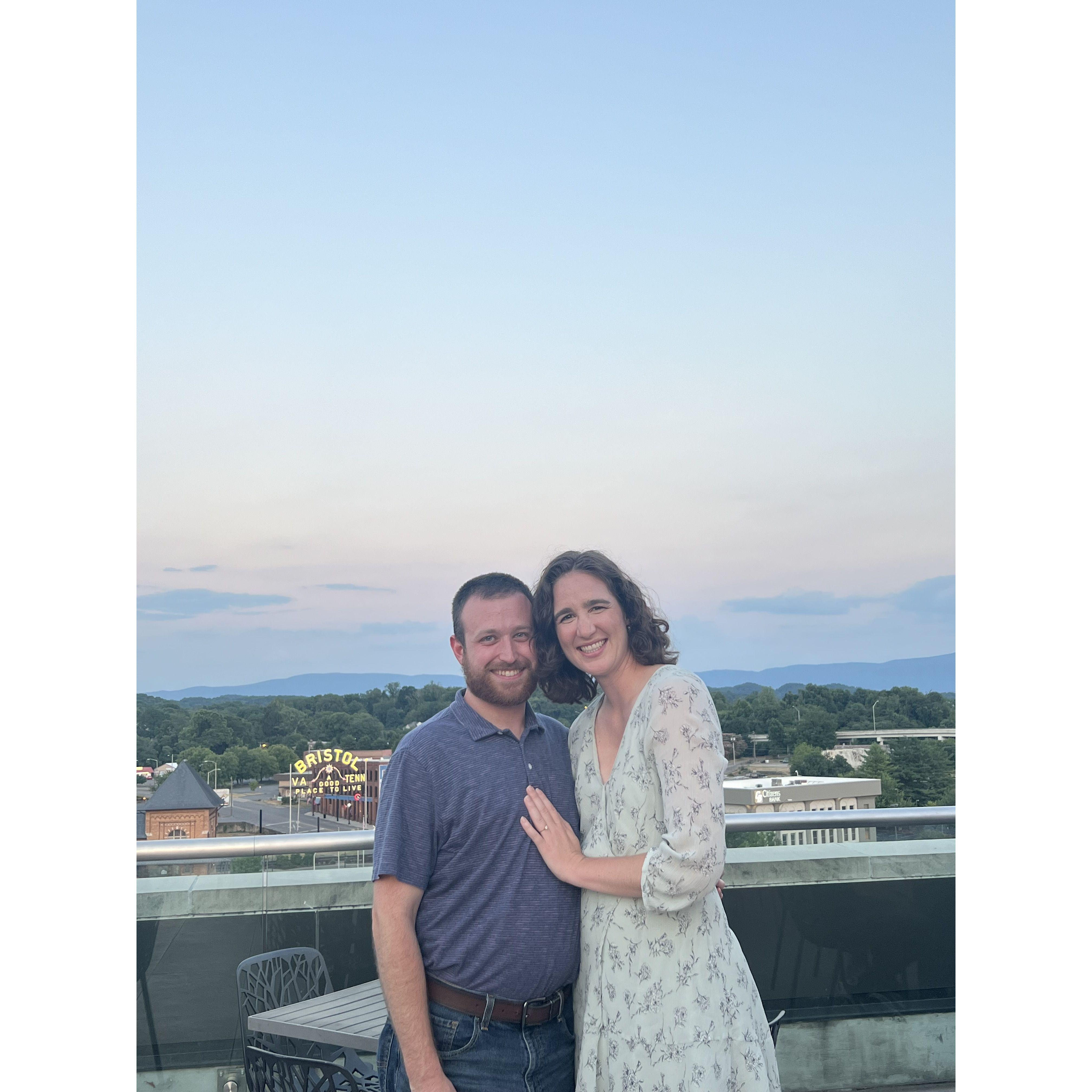 Visiting the Bristol rooftop bar after our first day of looking at wedding venues