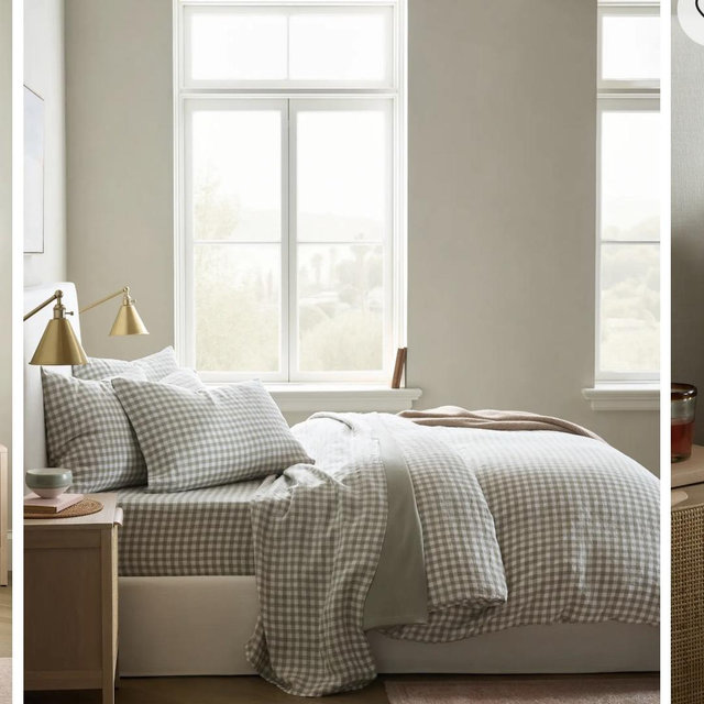 European Linen Duvet Cover Set -Queen-Color willowleaf- with sham set