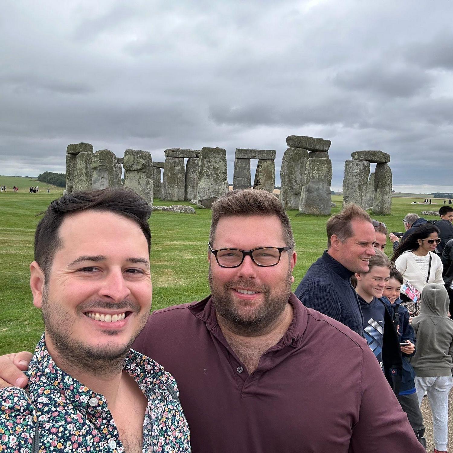 Stonehenge is one of things that you do to say you did it. Yep, that's some big rocks they stacked there. Wow. Huh. Wow.