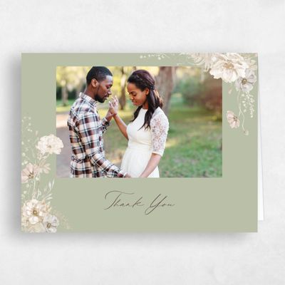 Olive Sage, Green Wedding Thank You - Almada Photo