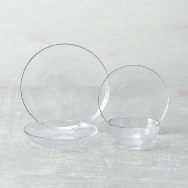 Los Cabos 16-Piece Dinnerware Set - Clear