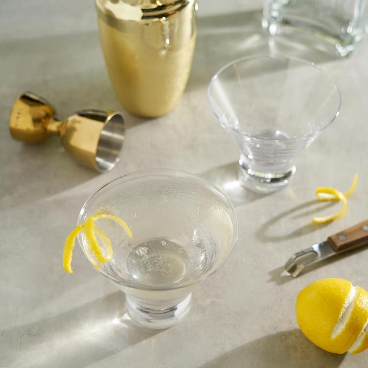 Viski Angled Crystal Amaro Spritz Glasses