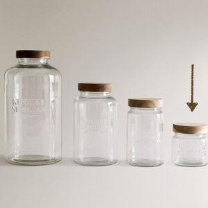 GLASS SCREW-ON STORAGE JAR - small