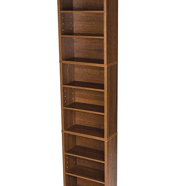 Atlantic Herrin Adjustable Media Cabinet - Holds 261CD, 114DV, 132 Games PN74736249 in Textured Chestnut