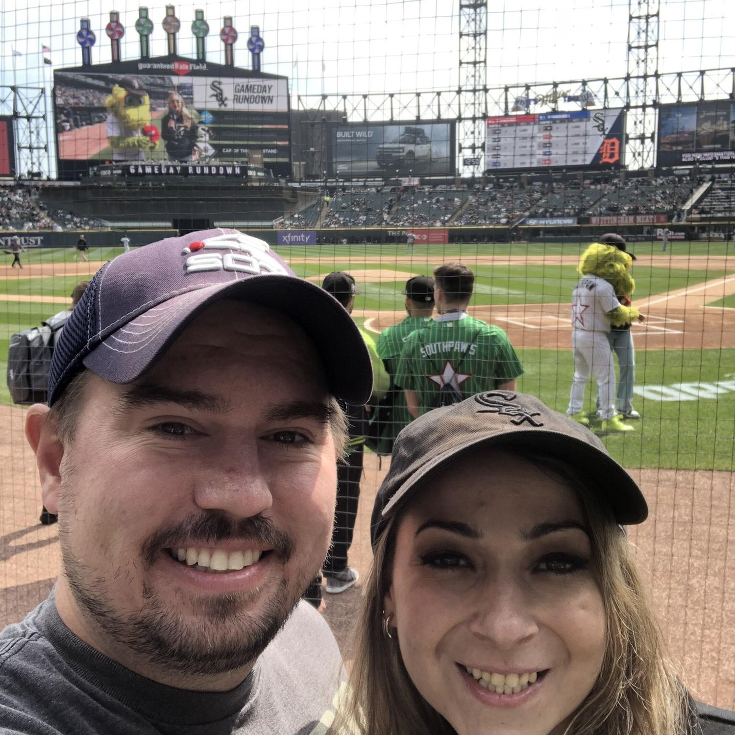 Go White Sox!!! Jon was able to get ahold of some scout seats at a White Sox game and it was once-in-a-lifetime fun!