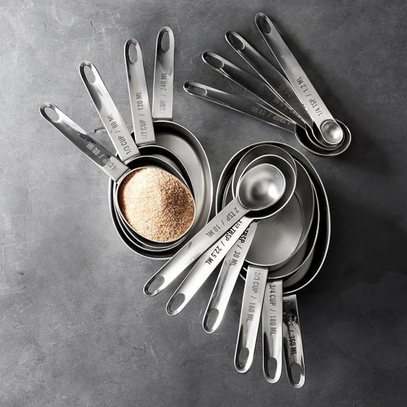 Williams Sonoma Stainless-Steel Nesting Odd Size Measuring Cups & Spoons Sets
