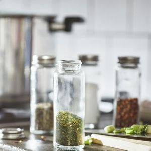 CITRONHAJ spice jar, clear glass/stainless steel, 3 oz 4 pack IKEA US