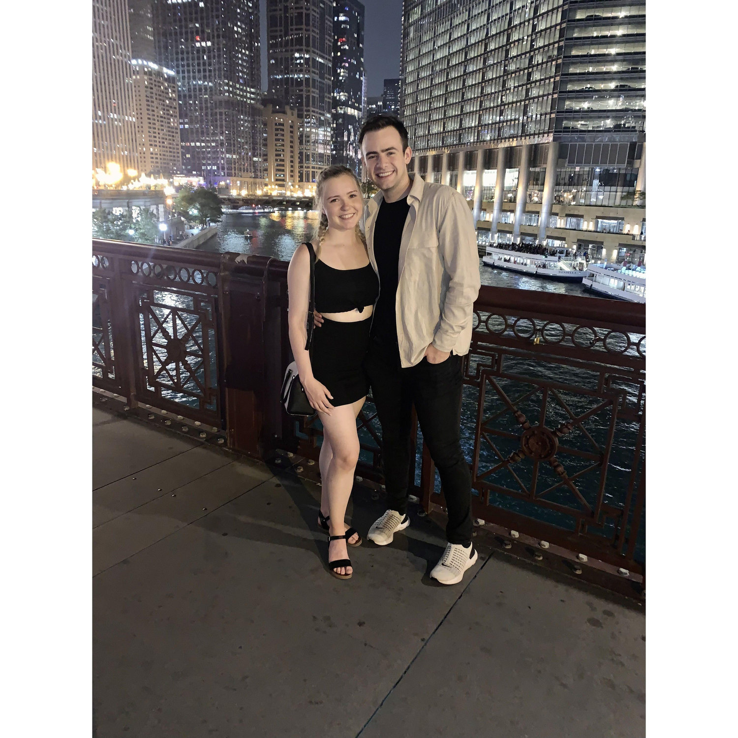 After Sean moved to Chicago, Reagan quickly earned her airline miles visiting him at least once a month!