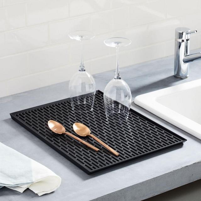 Sink Side Glass Drainer, Black
