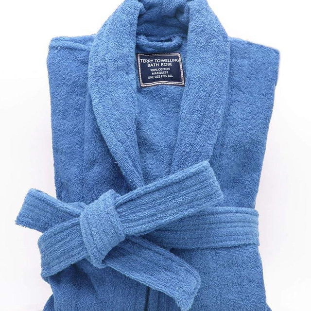 Marquess All-Cotton Bathrobe Thick Plush Cloth Housecoat Terry Toweling, Sweat Steaming Clothes Comfortable & Warm