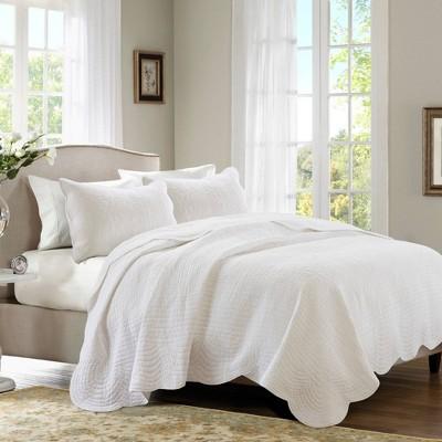 3pc King Genoa Coverlet Set White