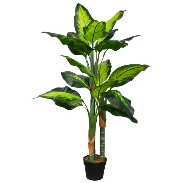 Northlight Wide Leaf Artificial Dieffenbachia Potted Plant - 51"