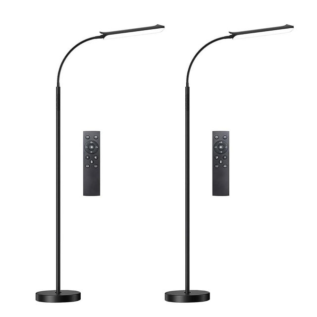 marctronic Floor Lamp 2 Pack, 18W 1800LM Bright LED Floor Lamp with 2 Remotes & Works with Smart Plug, Dimmable Timing Eye Caring Standing Reading Floor Lamps for Living Room Bedroom Office