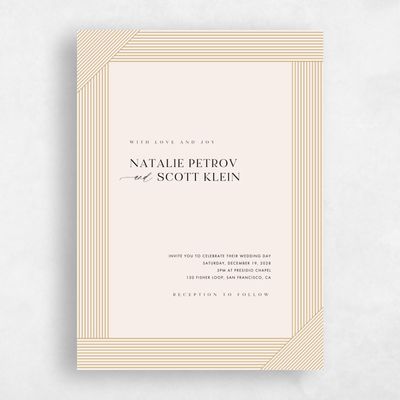 Multi-Colored Wedding Invitation - Callum Portrait