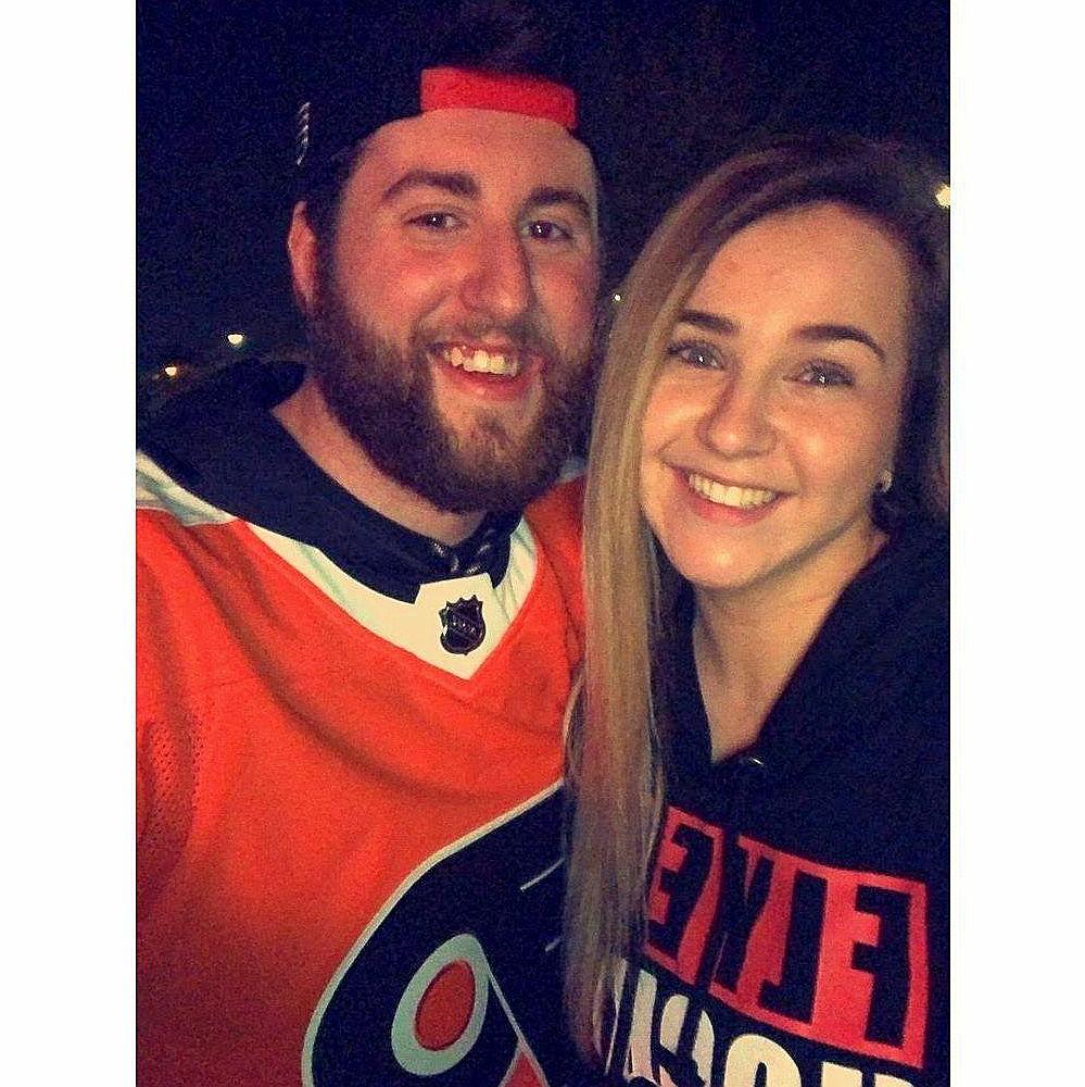 Our first date at a Flyers game.