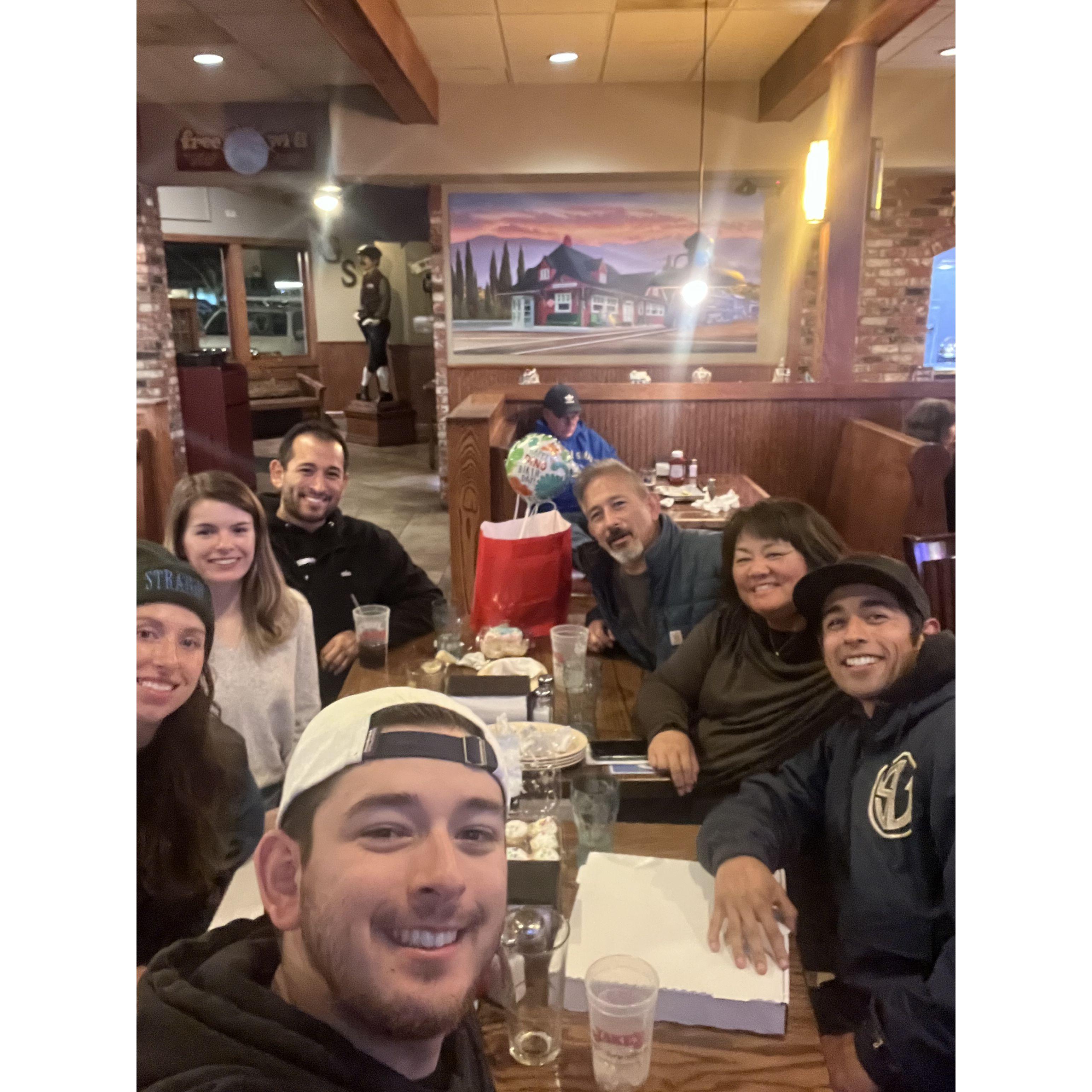 Some of Andrew's family + Sydney!